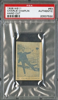 1926 W511 #63 Charlie Chaplin Hand Cut – PSA AUTHENTIC and the ONLY PSA Authenticated Example! 